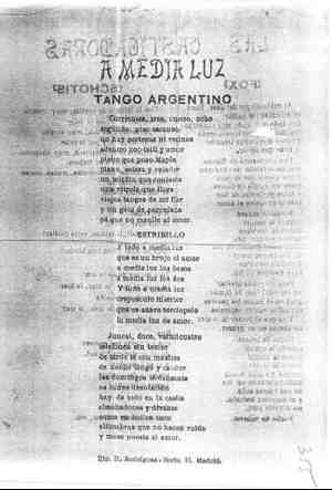 A MEDIA LUZ. Tango argentino