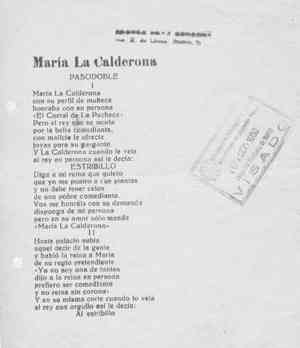 María La Calderona PASODOBLE