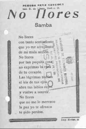 No llores Samba