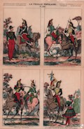 LA FEUILLE POPULAIRE. Oeuvres des meilleurs artistes d l’illustration contemporaine. Costumes des guides de l’armée française par de moraine