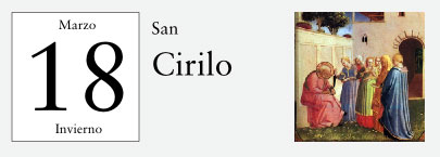 18 de Marzo, San Cirilo