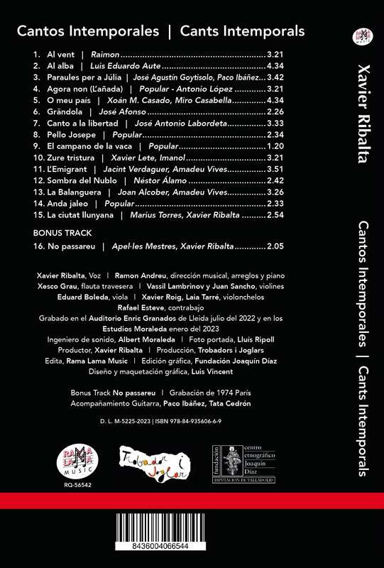 Contraportada del libro-CD