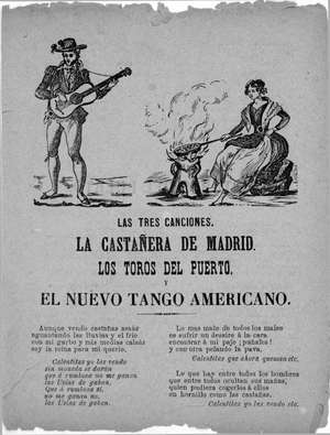 Las tres canciones. LA CASTAÑERA DE MADRid. Los toros del puerto y el nuevo tango americano