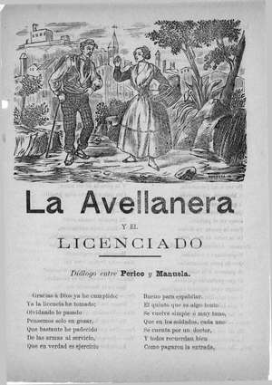 LA AVELLANERA Y EL LICENCIADO. Diálogo entre Perico y Manuela