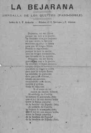 LA BEJARANA. Rondalla de los Quintos (pasodoble)