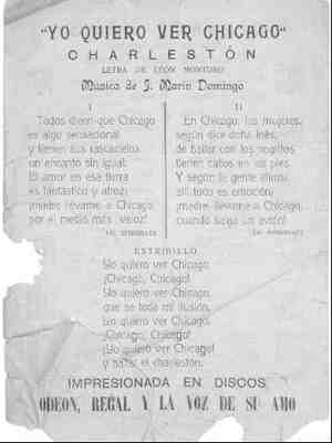 YO QUIERO VER CHICAGO. Charlestón