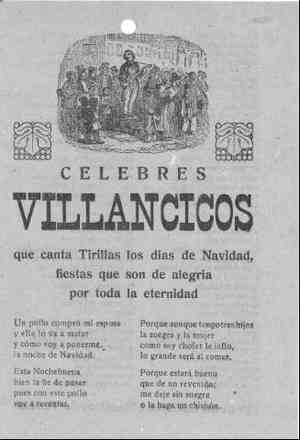 CELEBRES VILLANCICOS que canta Tirillas los días de Navidad, fiestas que son de alegría por toda la eternidad