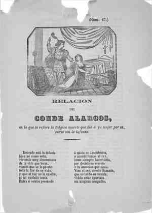 Relación del CONDE ALARCOS en la que se refiere la trágica muerte que dio a su mujer por casarse con la infanta nº 17