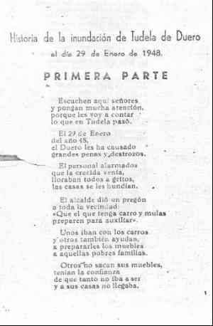 Historia de la inundación de Tudela de Duero el día 29 de enero de 1948