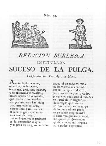 Relación burlesca intitulada SUCESO DE LA PULGA