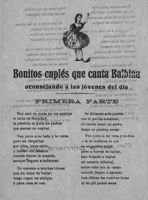 Bonitos cuplés que canta Balbina aconsejando a las jóvenes del día