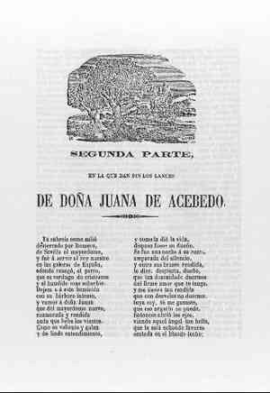 Segunda parte en la que dan fin los lances DE DOÑA JUANA DE ACEBEDO