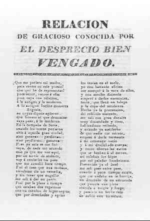 Relación de gracioso conocida por EL DESPRECIO BIEN VENGADO