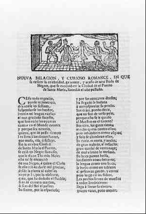 NUEVA RELACION Y CURIOSO ROMANCE en que se refiere la celebridad,galanteo,y acaso de una Boda de Negros,que se executó en la ciudad de el Puerto de Santa María.Sucedió el año passado.