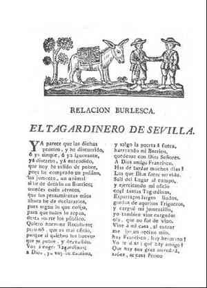 Relación burlesca.EL TAGARDINERO DE SEVILLA