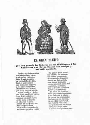 EL GRAN PLEITO que han ganado las Señoras de los Miriñaques á los Caballeros que llevan Baston con estoque y corbatin apretado