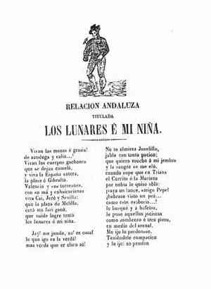 Relación andaluza titulada LOS LUNARES E MI NIÑA