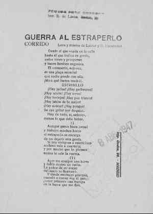 GUERRA AL ESTRAPERLO(Corrido)