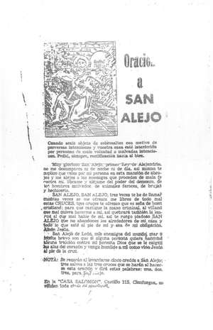 ORACION A SAN ALEJO