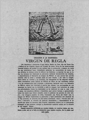 ORACION A LA SANTISIMA VIRGEN DE REGLA