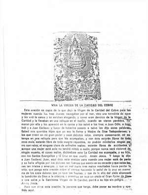 VIVA LA VIRGEN DE LA CARidAD DEL COBRE