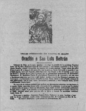 ENSALMO INTERCEDIENDO CON ROGATIVA DE ORACION.ORACION A SAN LUIS BELTRAN
