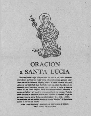 ORACION A SANTA LUCIA
