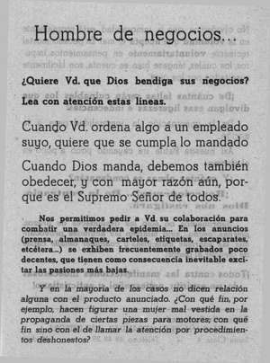 HOMBRE DE NEGOCIOS.¿QIERE UD.QUE DIOS BENDIGA SUS NEGOCIOS?.LEA CON ATENCION ESTAS LINEAS