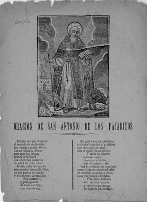 ORACION DE SAN ANTONIO DE LOS PAJARITOS