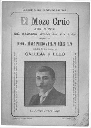 EL MOZO CRÚO. Sainete lírico en un acto