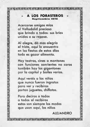 A LOS FORASTEROS