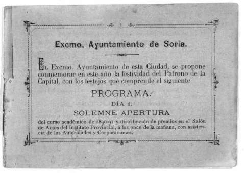 Excmo. Ayumtamiento de Soria. Programa