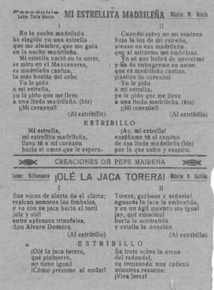 MI ESTRELLITA MADRILEÑA Pasodoble