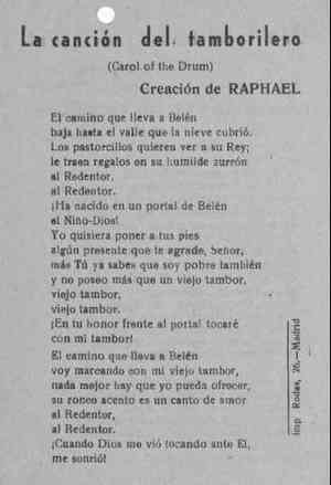 La canción del tamborilero