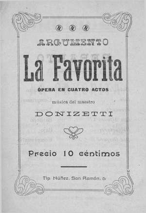 La Favorita ARGUMENTO DE LA ÓPERA EN CUATRO ACTOS