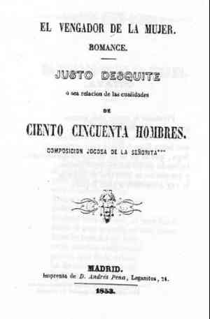 EL VENGADOR DE LA MUJER. ROMANCE