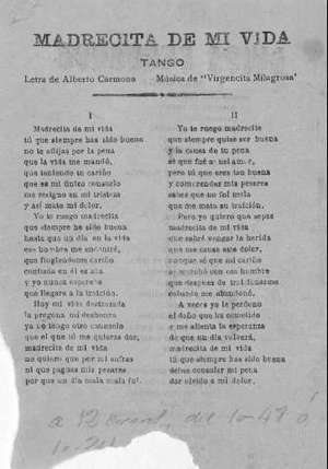 MADRECITA DE MI VidA TANGO