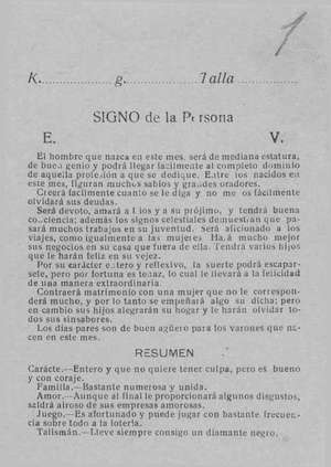 SIGNO de la persona