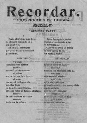 Recordar ( SUS NOCHES DE BODAS)