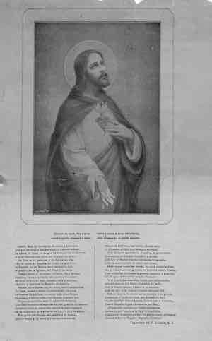 Corazón de Jesús, Rey eterno, huella y vence al furor del infierno, nuestra gloria, consuelo y amor reina siempre en el pueblo español