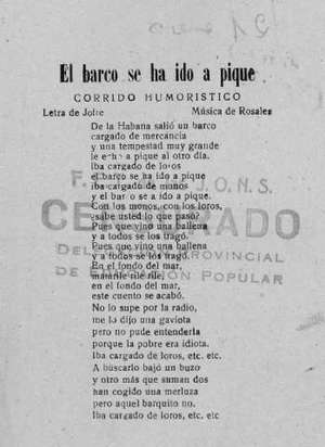 El barco se ha ido a pique CORRidO HUMORÍSTICO