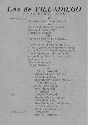 Las de VILLADIEGO FADO PORTUGUÉS