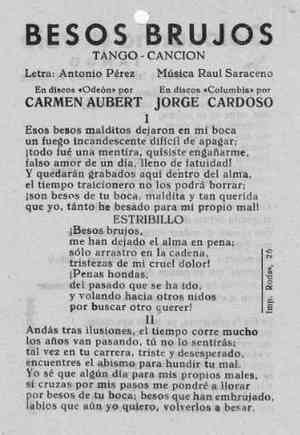 BESOS BRUJOS TANGO-CANCIÓN