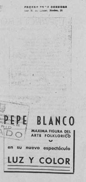 PEPE BLANCO MAXIMA FIGURA DEL ARTE FOLKLÓRICO en su nuevo espectáculo LUZ Y COLOR