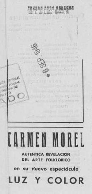 CARMEN MOREL AUTÉNTICA REVELACIÓN DEL ARTE FOLKLÓRICO en su nuevo espectáculo LUZ Y COLOR