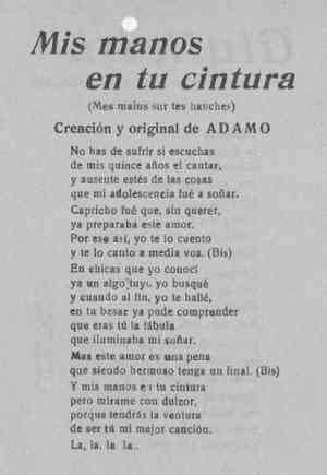 Mis manos en tu cintura (Mes mains sur tes hanches)