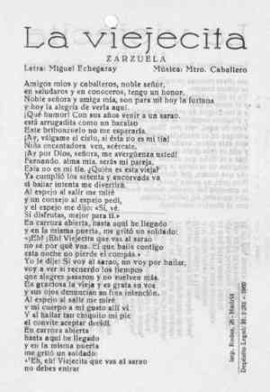 La viejecita ZARZUELA