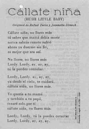 Callate niña (HUSH LITTLE BABY)