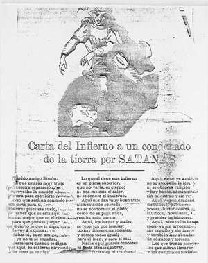 Carta del infierno a un condenado de la Tierra por SATANÁS