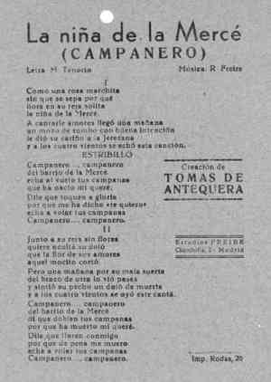 La niña de la Mercé (CAMPANERO)